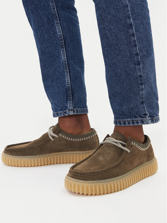 Clarks Clarks Polobotky Torhill Low 26180905 Zelená