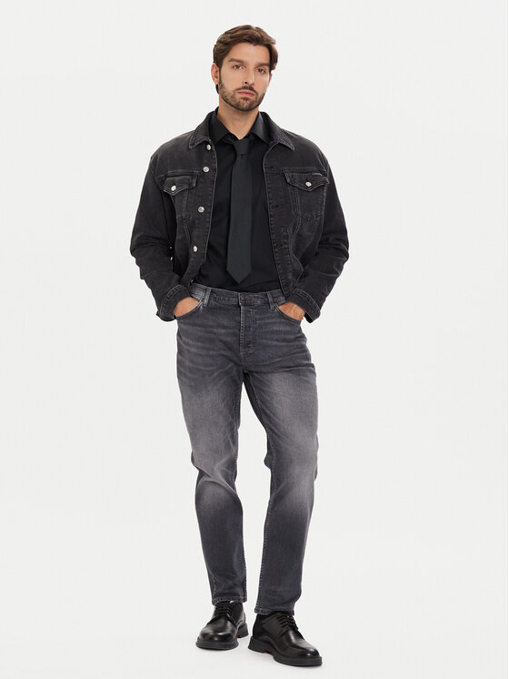 HUGO HUGO Jeans hlače 50547274 Siva Tapered Fit