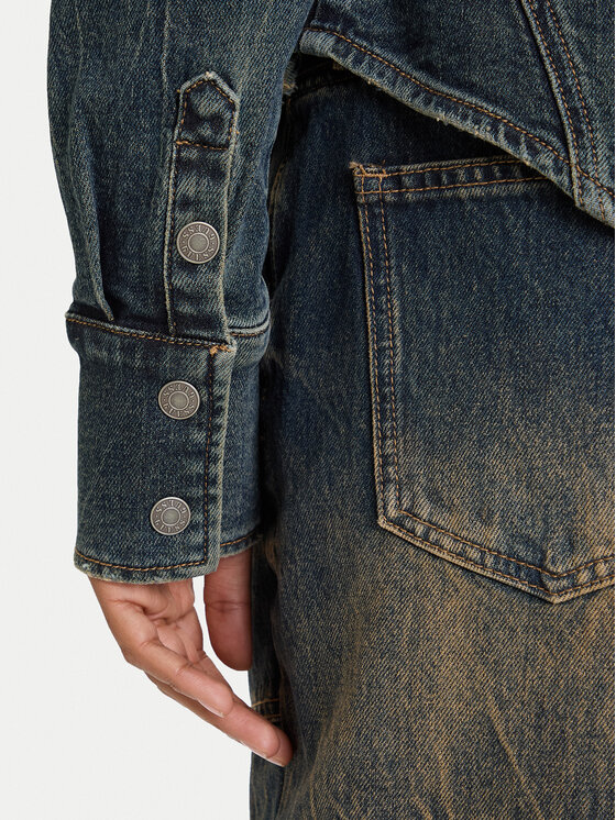 Guess Jeans Guess Jeans Jeanshemd W5BH47 D4ON3 Dunkelblau Regular Fit