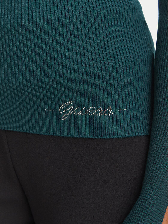 Guess Guess Поло W6BR29 Z1417 Тъмнозелен Slim Fit