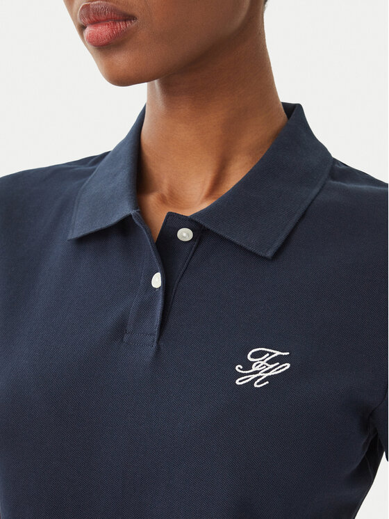 Tommy Hilfiger Tommy Hilfiger Polokošeľa 1985 Logo WW0WW49259 Tmavomodrá Slim Fit