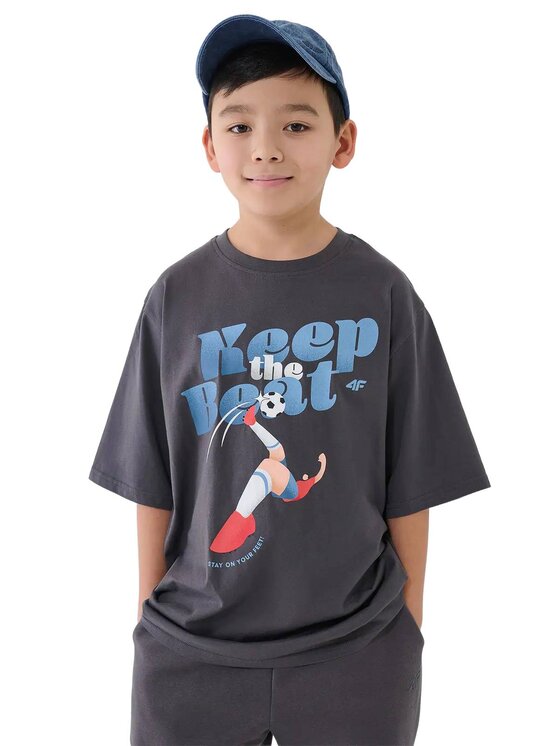4F 4F T-Shirt 4FJASAW24TTSHM2596-022S Czarny Oversize