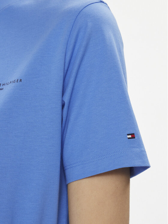 Tommy Hilfiger Tommy Hilfiger Sukienka codzienna 1985 WW0WW40734 Niebieski Regular Fit