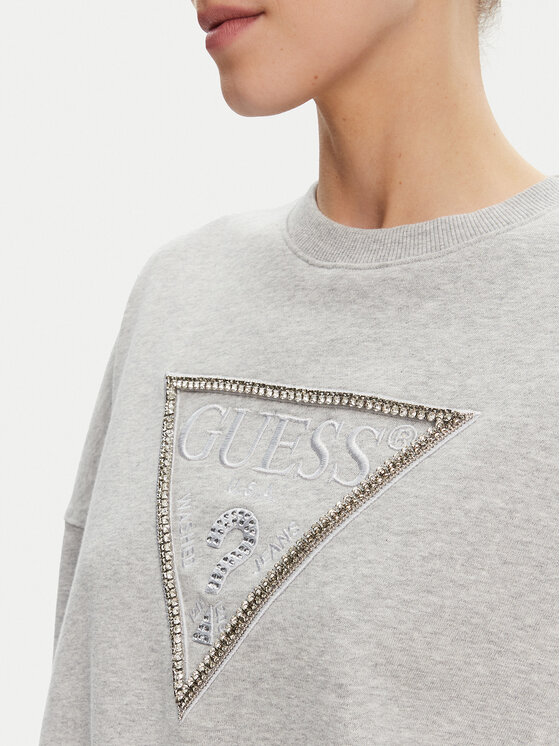 Guess Guess Mikina W5YQ04 KC8I0 Šedá Regular Fit