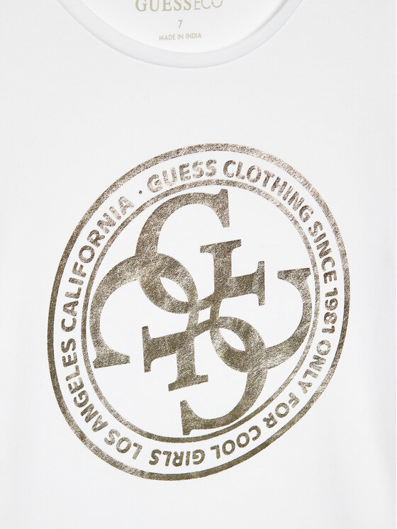 Guess Guess T-krekls J3GI02 K6YW3 Balts Regular Fit