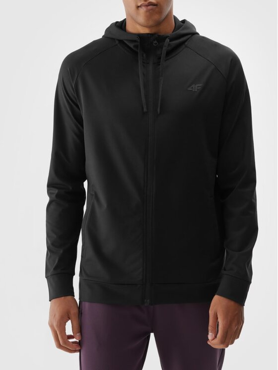 4F 4F Μπλούζα τεχνική 4FWAW24TFSWM403-20S Μαύρο Regular Fit