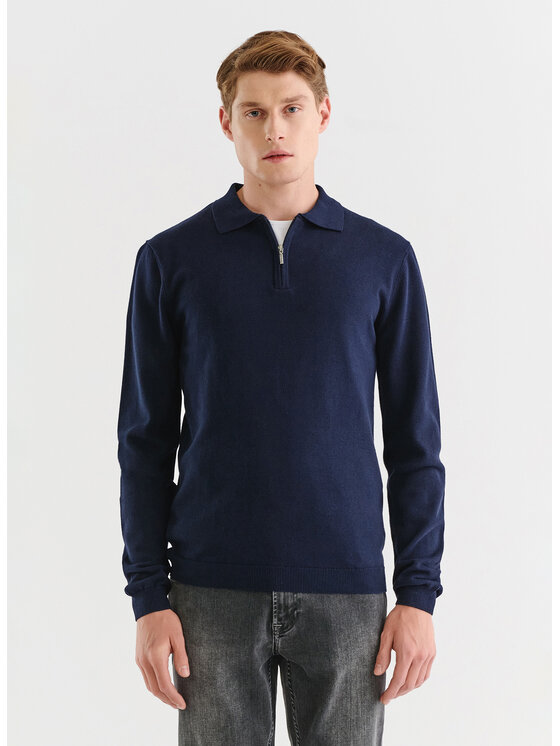 Pako Lorente Pako Lorente Sweter P23WF-2X-009 Granatowy Classic Fit