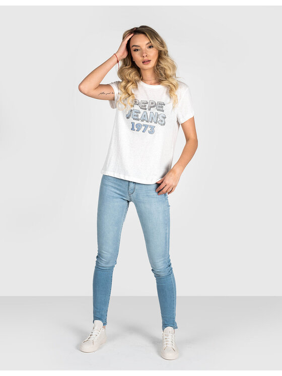 Pepe Jeans Pepe Jeans T-Shirt PL504817 | Bibiana Λευκό Regular Fit