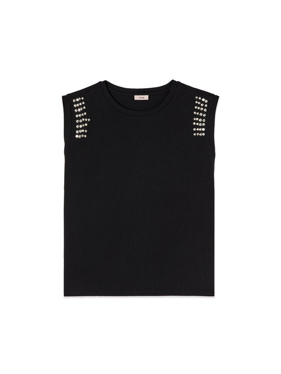 Oltre Oltre Top G00AJ004336N033 Nero Regular Fit