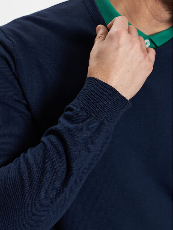 United Colors Of Benetton United Colors Of Benetton Džemper 1098U1I76 Tamnoplava Regular Fit
