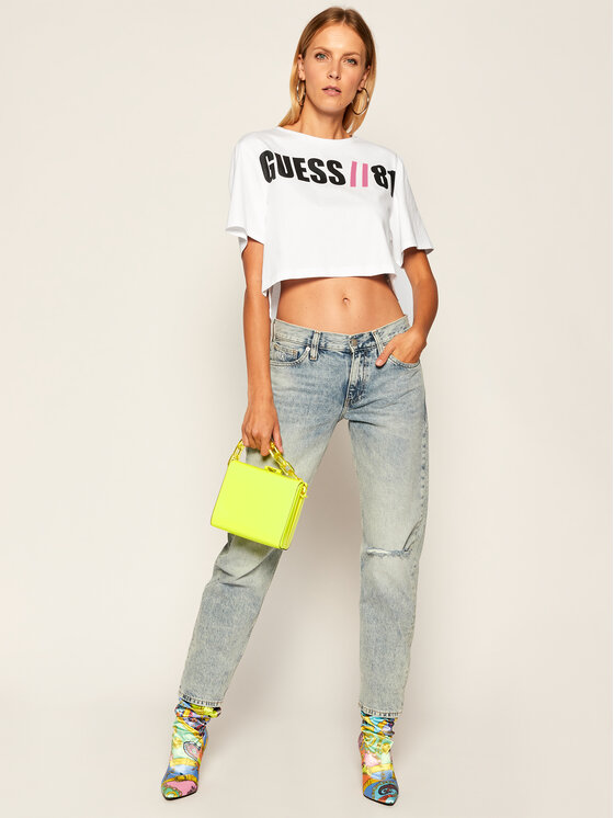 Guess Guess T-Shirt Clarissa W0YI91 K8FQ0 Biały Regular Fit