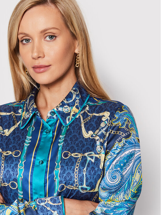 Camicia W2PH81 WD8G0 Blu Regular Fit