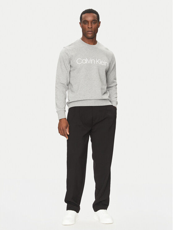 Calvin Klein Calvin Klein Bluza Logo K10K104059 Szary Regular Fit