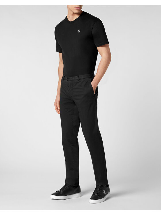 PHILIPP PLEIN PHILIPP PLEIN Chinosy 385 Czarny Chino Fit