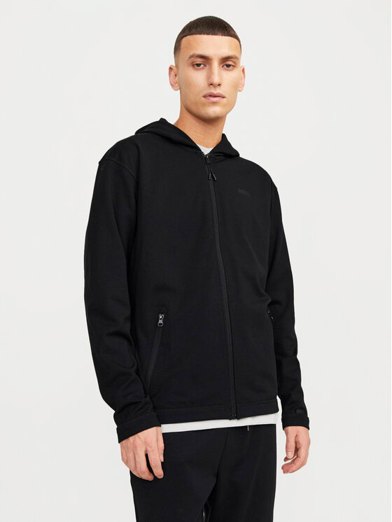 Jack&Jones Felpa Cloud 12253764 Nero Relaxed Fit, taglia : M