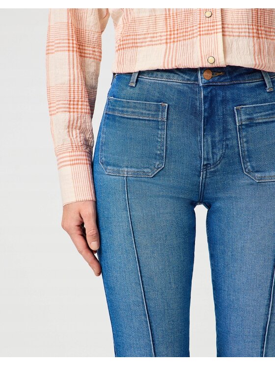 Wrangler Wrangler Jeansy Flare Niebieski Flare Fit
