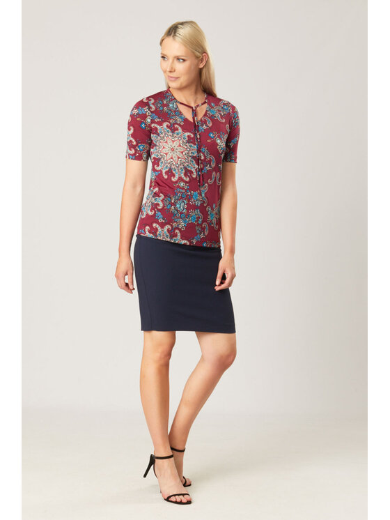 QUIOSQUE QUIOSQUE Blúzka ELPASO BLOUSE Bordová Regular Fit