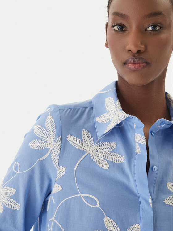 LOLA CASADEMUNT LOLA CASADEMUNT Košeľové šaty LS2616135 Modrá Relaxed Fit