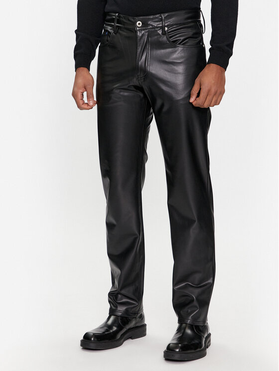 Pantaloni di pelle Karl Lagerfeld Jeans