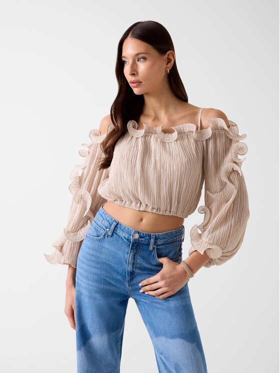 Guess Guess Top 181859 Béžová Classic Fit