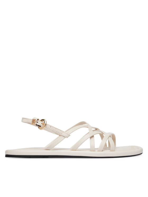 Tommy Hilfiger Tommy Hilfiger Sandali Flat Strappy FW0FW09220 Crema