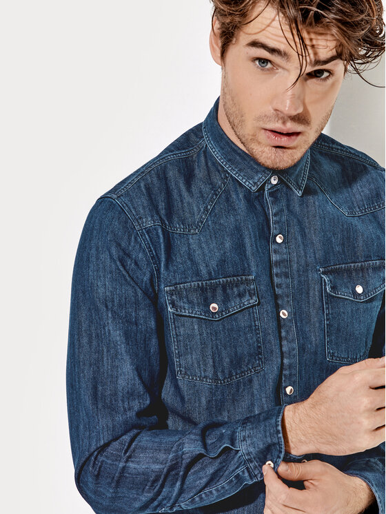 Camicia di jeans Conqueror Blu scuro Regular Fit