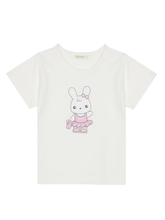 United Colors Of Benetton United Colors Of Benetton Komplet t-shirt i spodenki 35ZEAK013 Różowy Regular Fit