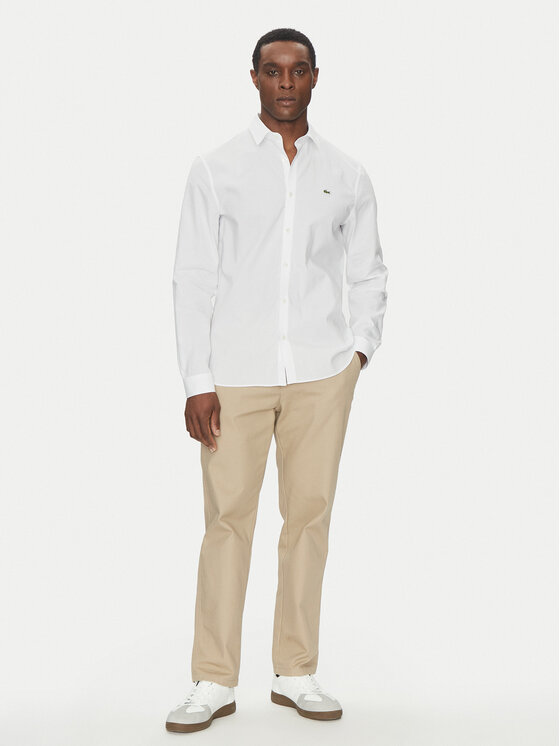Lacoste Lacoste Košeľa CH5620 Biela Slim Fit