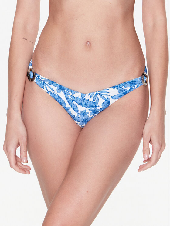 TWINSET Spodnji del bikini 231LMMBZZ Modra