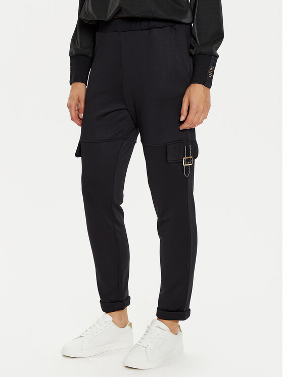 Liu Jo Sport Liu Jo Sport Chino hlače q-roa-33046 Črna Regular Fit
