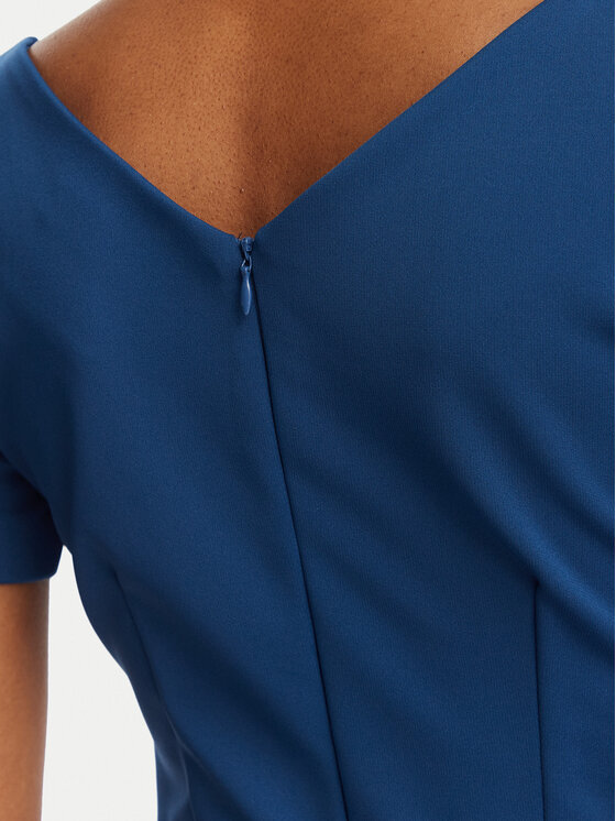 Rinascimento Rinascimento Kokteilinė suknelė CFC0129420003 Tamsiai mėlyna Slim Fit