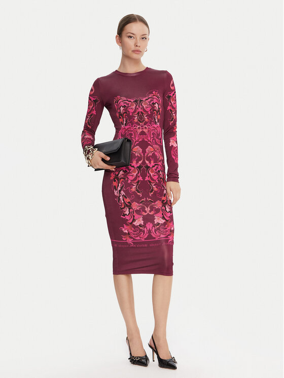 Versace Jeans Couture Versace Jeans Couture Každodenné šaty 79HAO9P0 JS524 Fialová Slim Fit