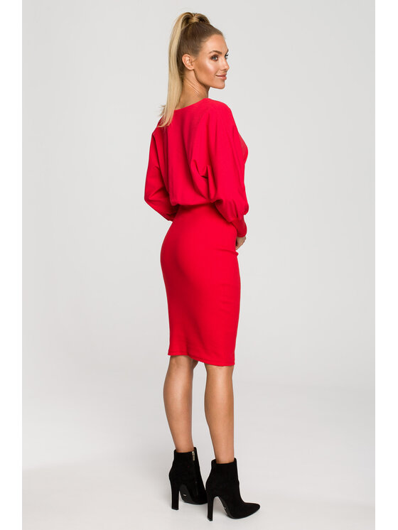 Made of Emotion Made of Emotion Každodenní šaty M690 Červená Regular Fit