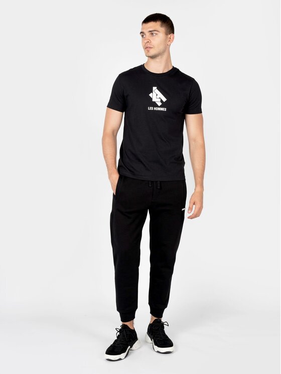 Les Hommes Les Hommes T-Shirt LBT1009700P Μαύρο Regular Fit