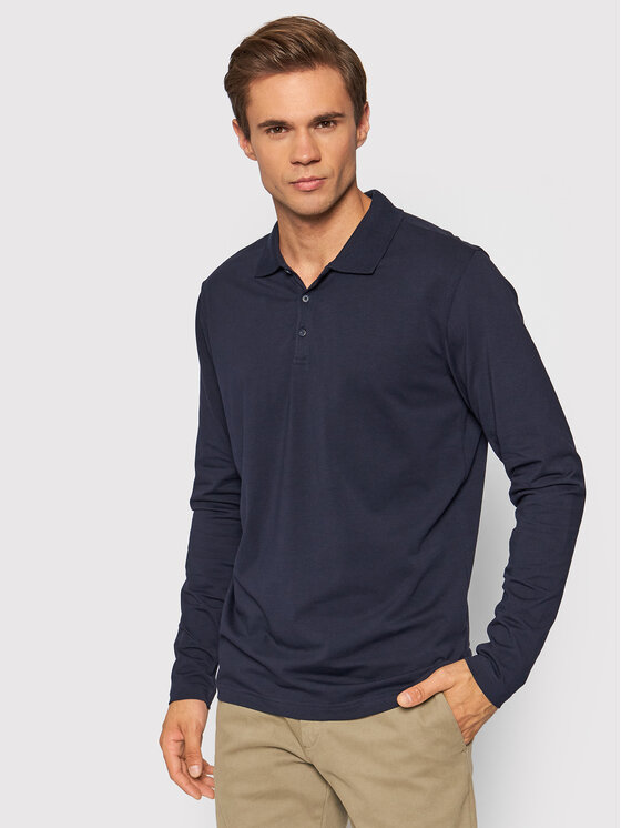 Polo Blacleo 12180777 Blu scuro Regular Fit