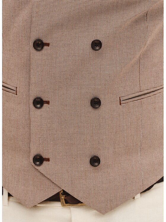 Pako Lorente Pako Lorente Kamizelka P25SF-8X-010 Beżowy Slim Fit