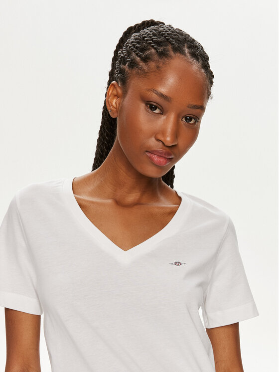 Gant Gant T-krekls Shield 4200750 Balts Regular Fit
