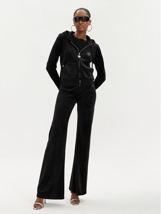 Juicy Couture Juicy Couture Світшот Rodeo Robertson JCBAS223822 Чорний Slim Fit
