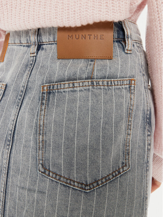 Munthe Munthe Džínsová sukňa Saima 244121424405 Modrá Regular Fit