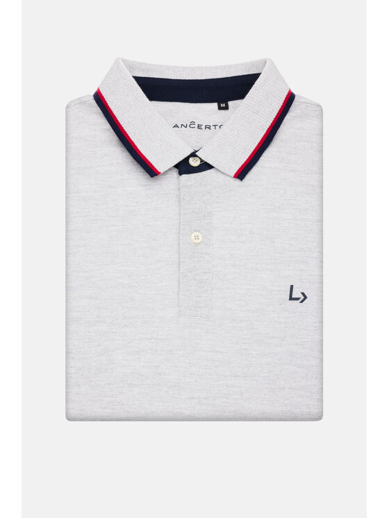 Lancerto Lancerto Polo Tom PO073123000045 Szary Regular Fit
