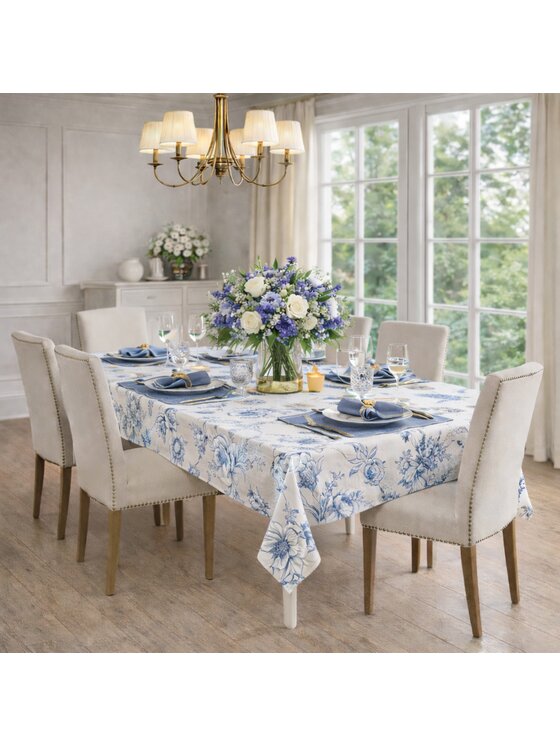 Roseberry Home Roseberry Home Obrus Blossom Blue Niebieski
