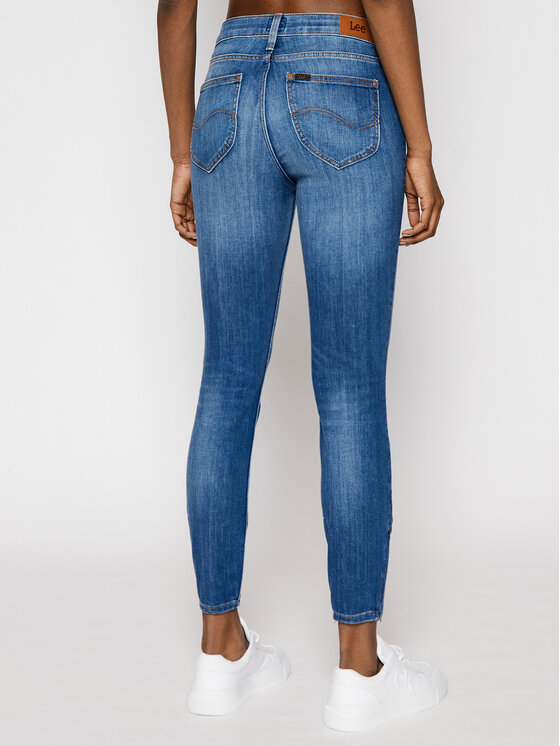 Lee Lee Jeansy Scarlett Cropped L30CPFYO 112106375 Niebieski Skinny Fit