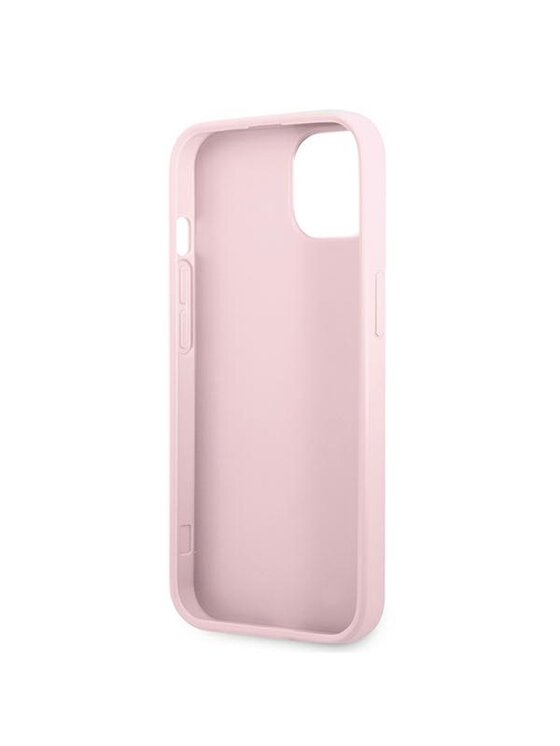 Guess Guess Etui na telefon Saffiano Hot Stamp & Metal Logo Fioletowy