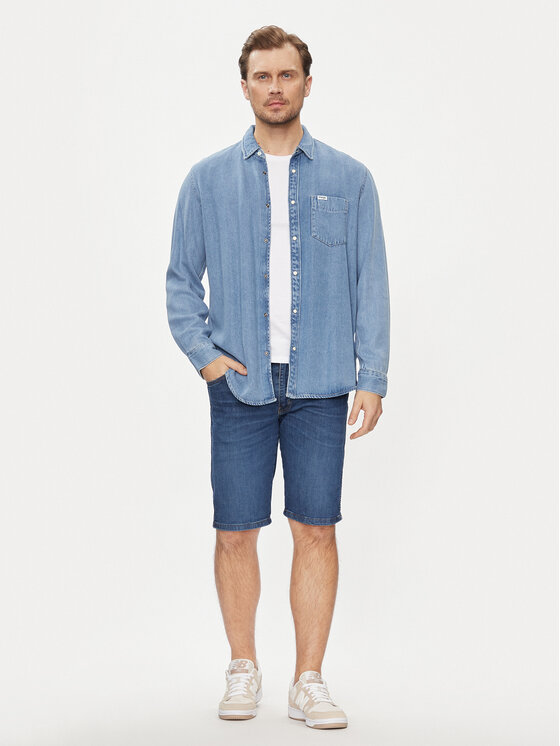 Wrangler Wrangler Pantaloncini di jeans Colton 112350824 Blu Slim Fit