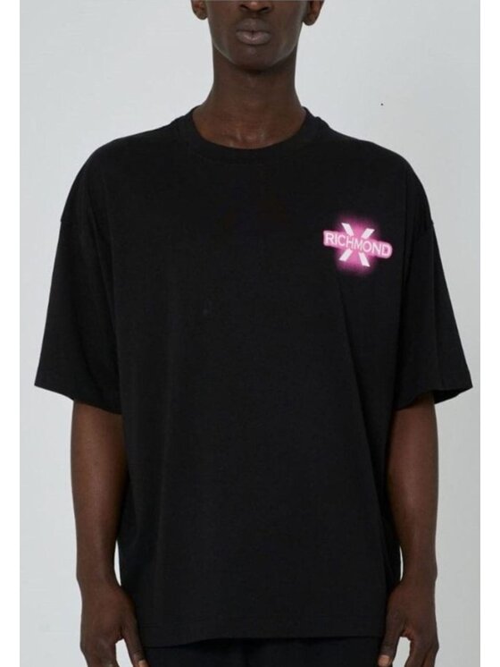 T-Shirt, rozmiar S, Czarne, T-shirt da uomo John Richmond