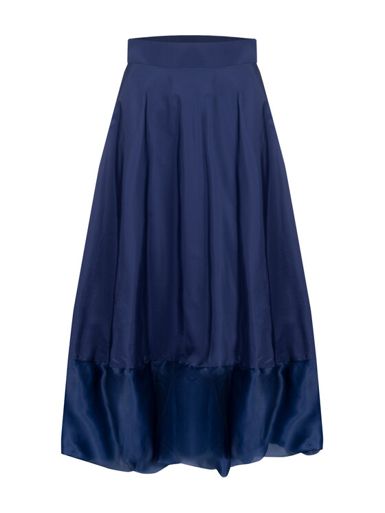 Deni Cler Milano Deni Cler Milano Spódnica midi W-DC-7063-F5-F4-58-1 Granatowy A-Line Fit