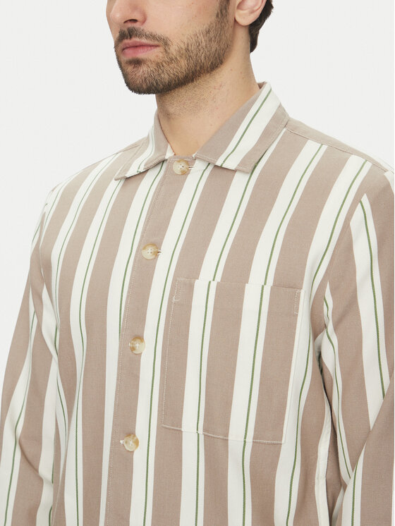 Marc O'Polo Marc O'Polo Marškiniai 522 7348 74184 Smėlio Relaxed Fit