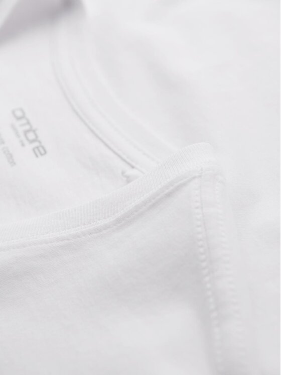Ombre Ombre Komplet t-shirtów OM-TSBS-0281 Biały Regular Fit
