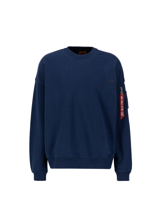 Alpha Industries Alpha Industries Bluza Alpha Essentials Rubber Logo Sweatshirt Granatowy Relaxed Fit