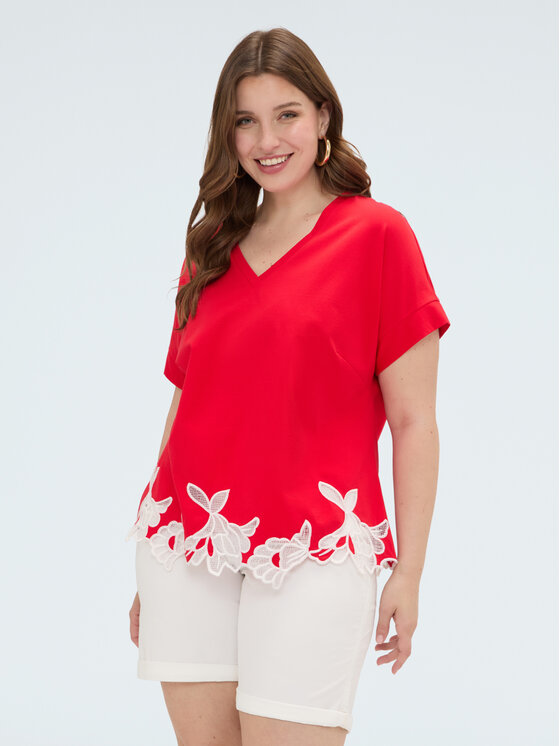 Fiorella Rubino Fiorella Rubino T-shirt G0AHL009164N016 Rosso Regular Fit
